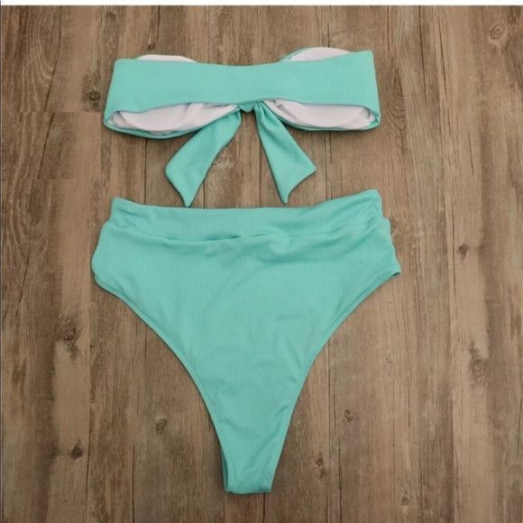 HIGH waisted bandeau bikini - Picture 3 of 6